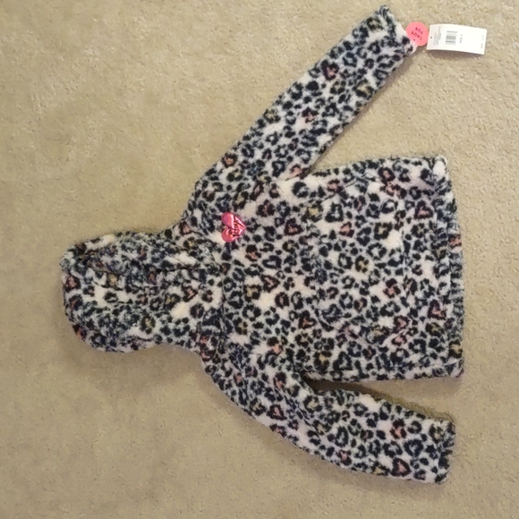 Betsey Johnson Animal Print Fleece Hoodie - Picture 1 of 5
